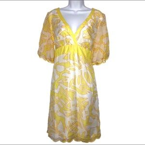 Anthro Tori Richard Silk Blend Empire Dress 12